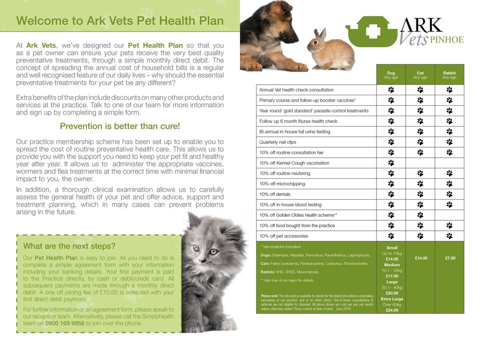 Pet shop plan vet